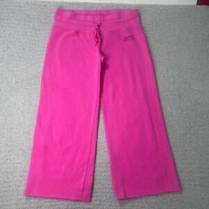 Bebe Sport Sweatpants Vintage 2004 Medium Pink Y2K Bling McBling Wide Leg